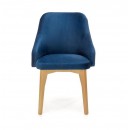 Стул HALMAR TOLEDO 2 Monolith 77 синий/дуб медовый